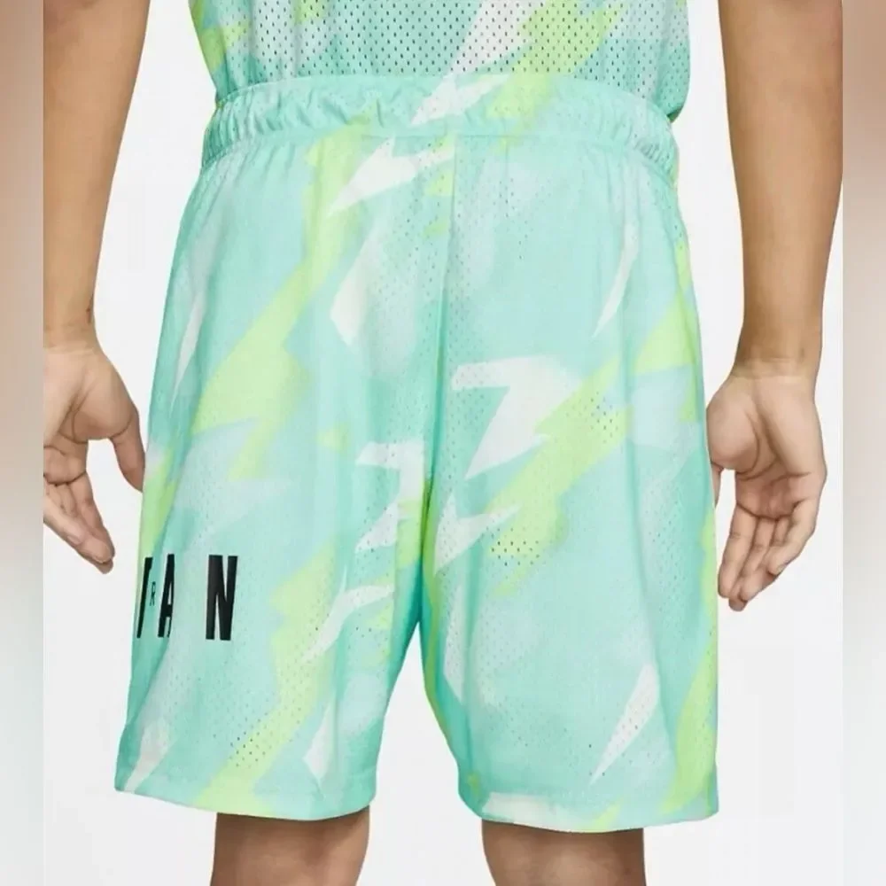 Nike Jordan Jumpman Air Printed Mesh Shorts Sunset Pulse size L